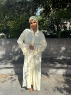 Abaya dentelle [jaune]