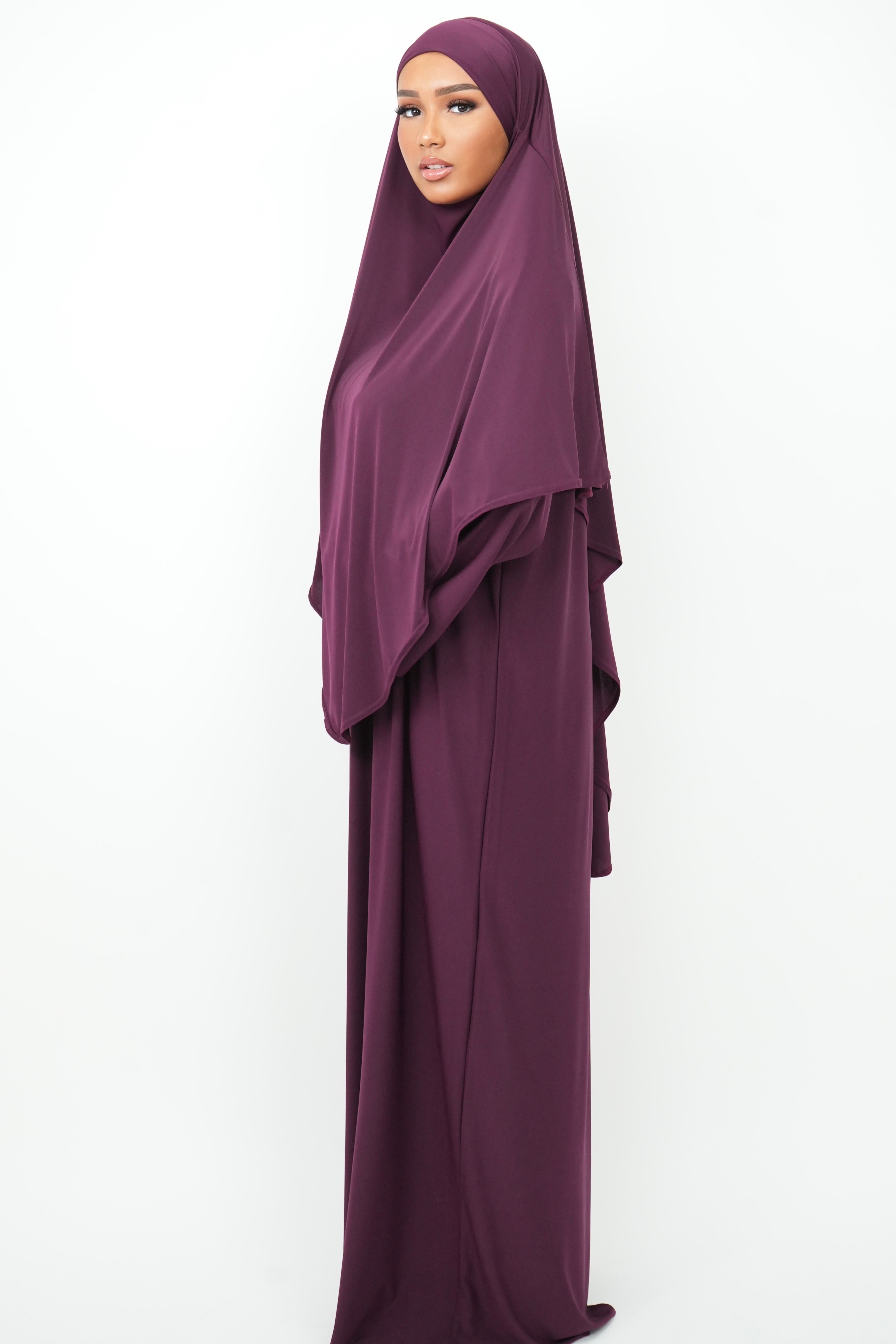 Khimar Jersey Premium [ Aubergine ]