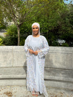 Abaya Flora [bleu]