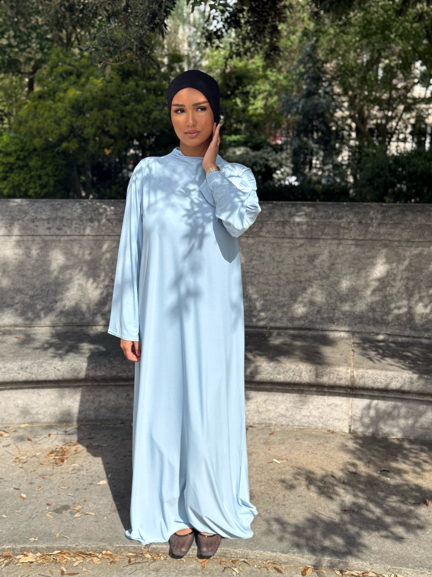 Abaya Jersey Premium [bleu ciel]