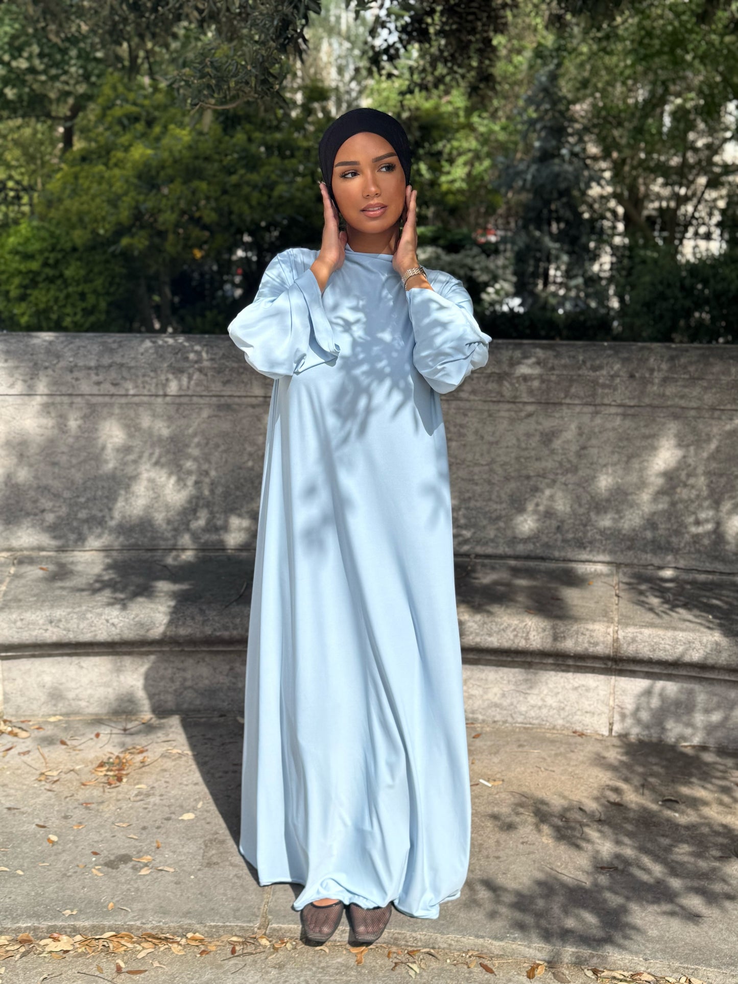 Abaya Jersey Premium [bleu ciel]