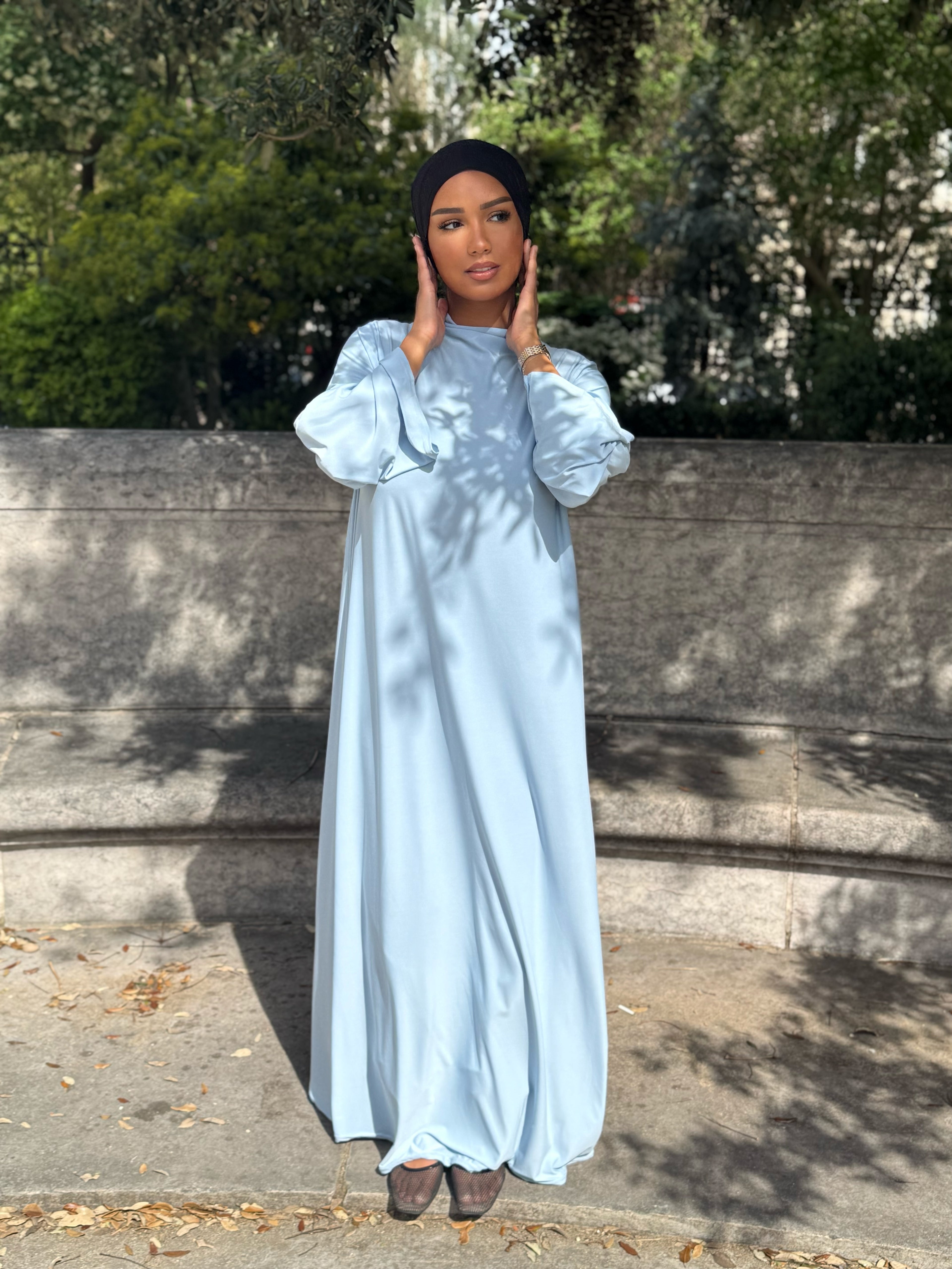 Abaya Jersey Premium [bleu ciel]