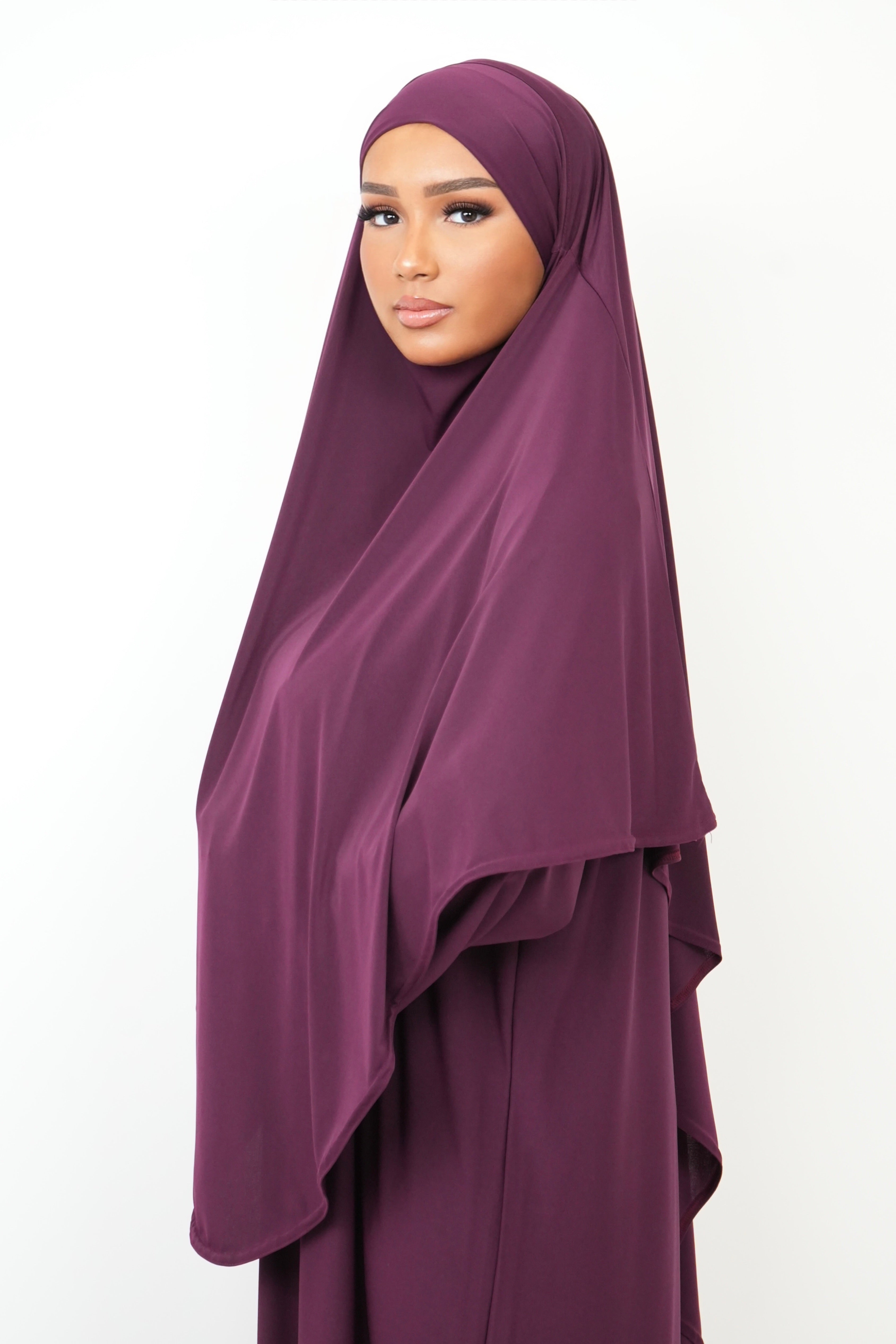Khimar Jersey Premium [ Aubergine ]