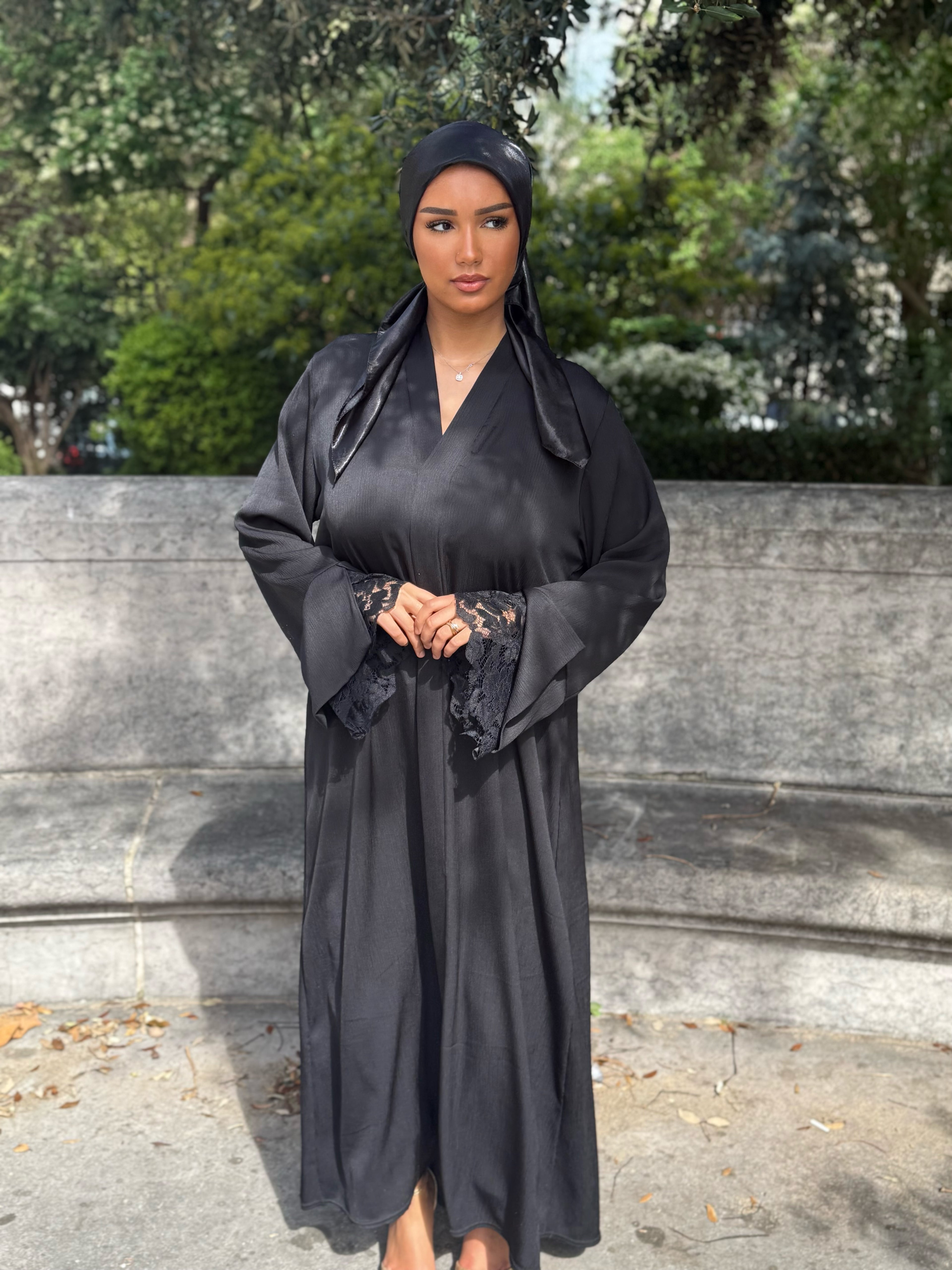 Abaya dentelle [noir]