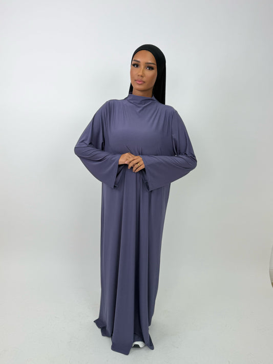 Abaya Jersey Premium [ bleu jean ]