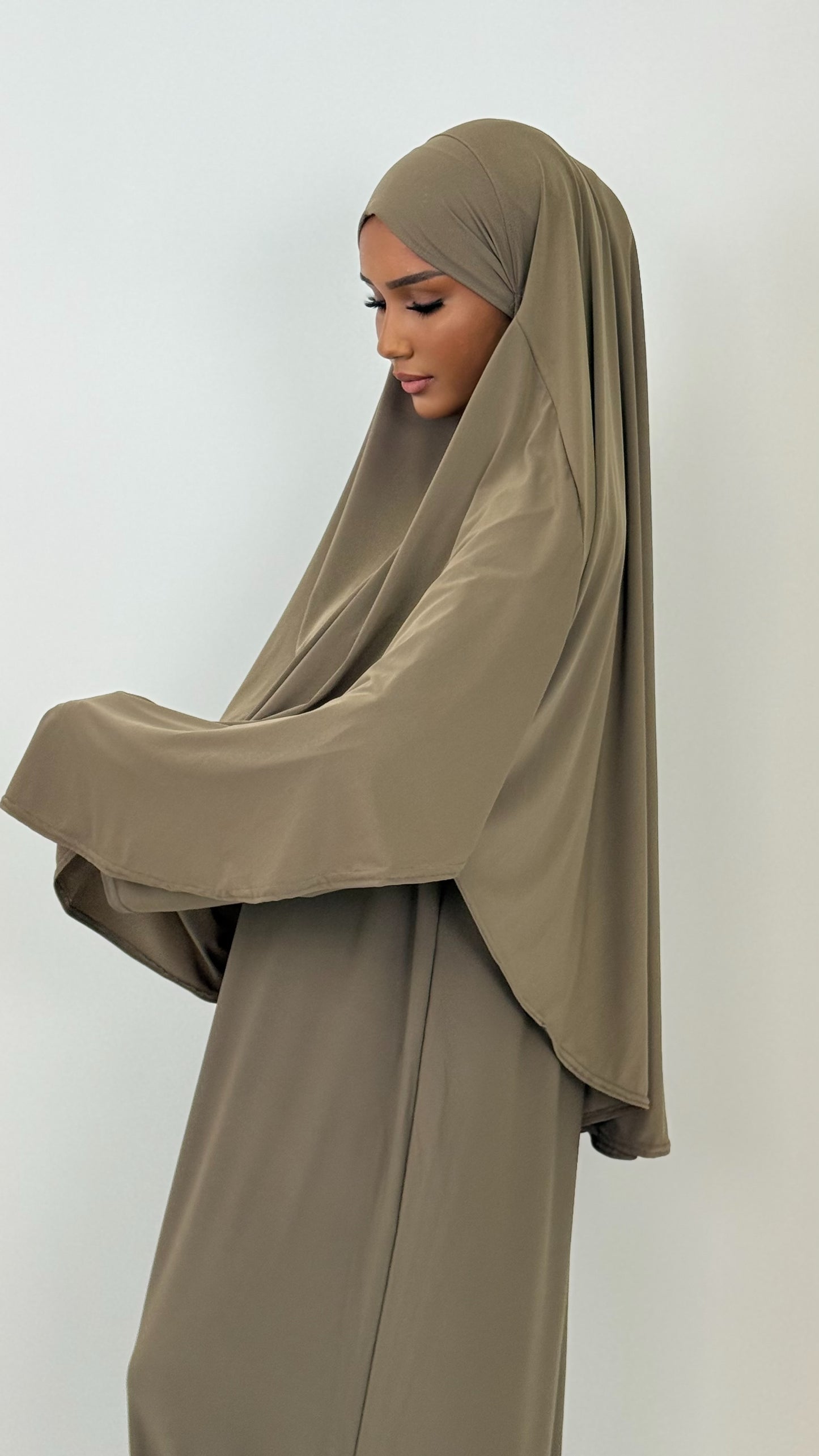 Khimar Jersey Premium [ camel ]