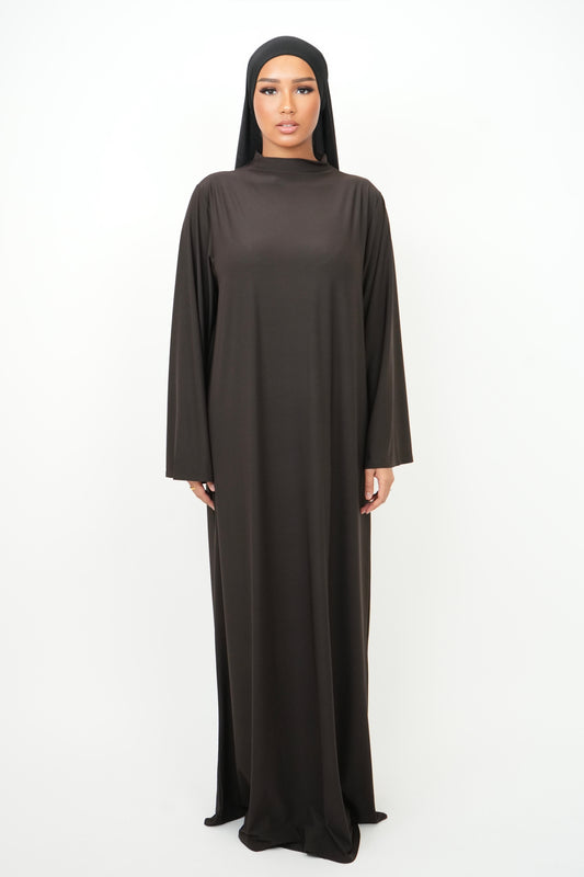Abaya Jersey Premium [ chocolat ]