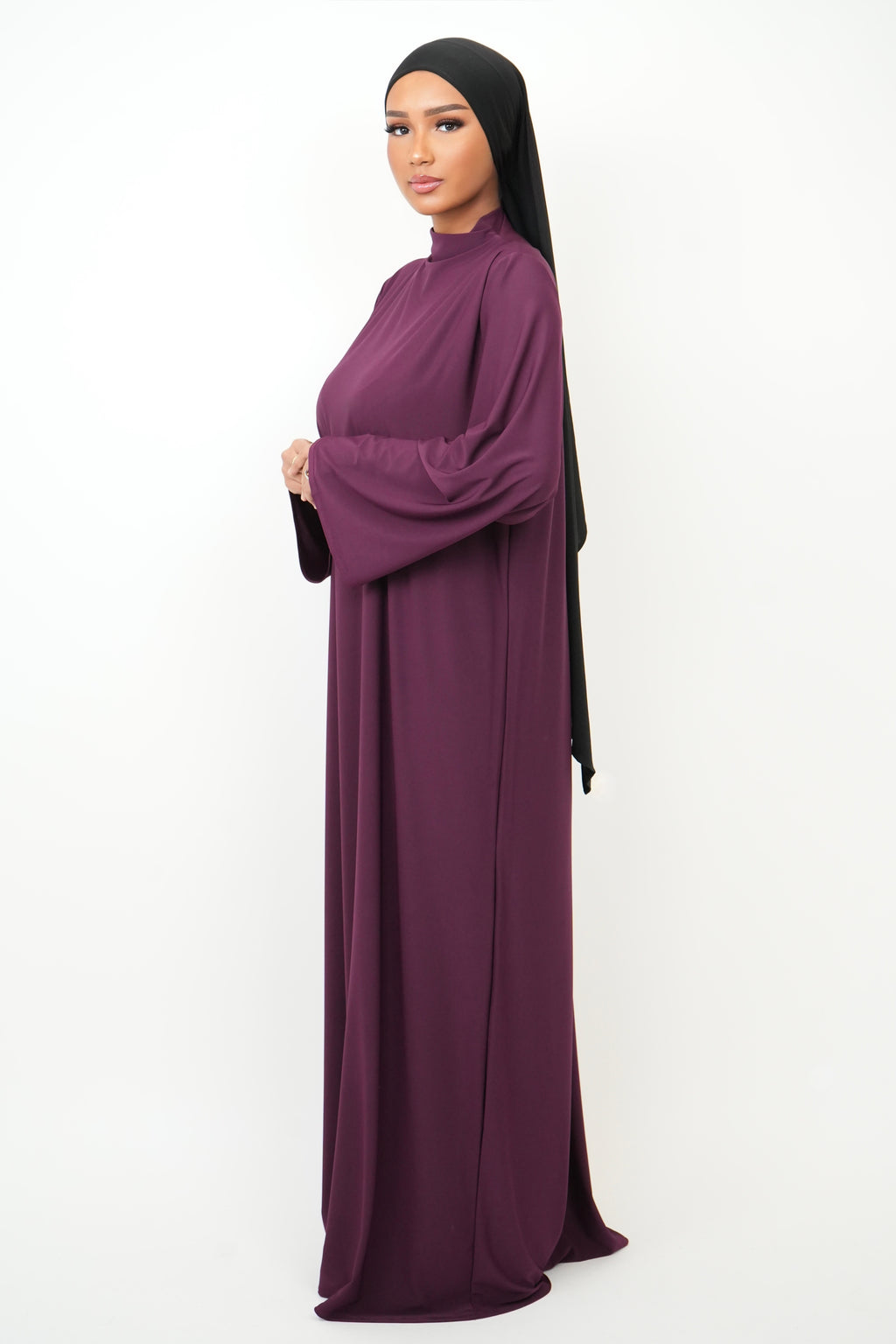 Abaya Jersey Premium [ aubergine]