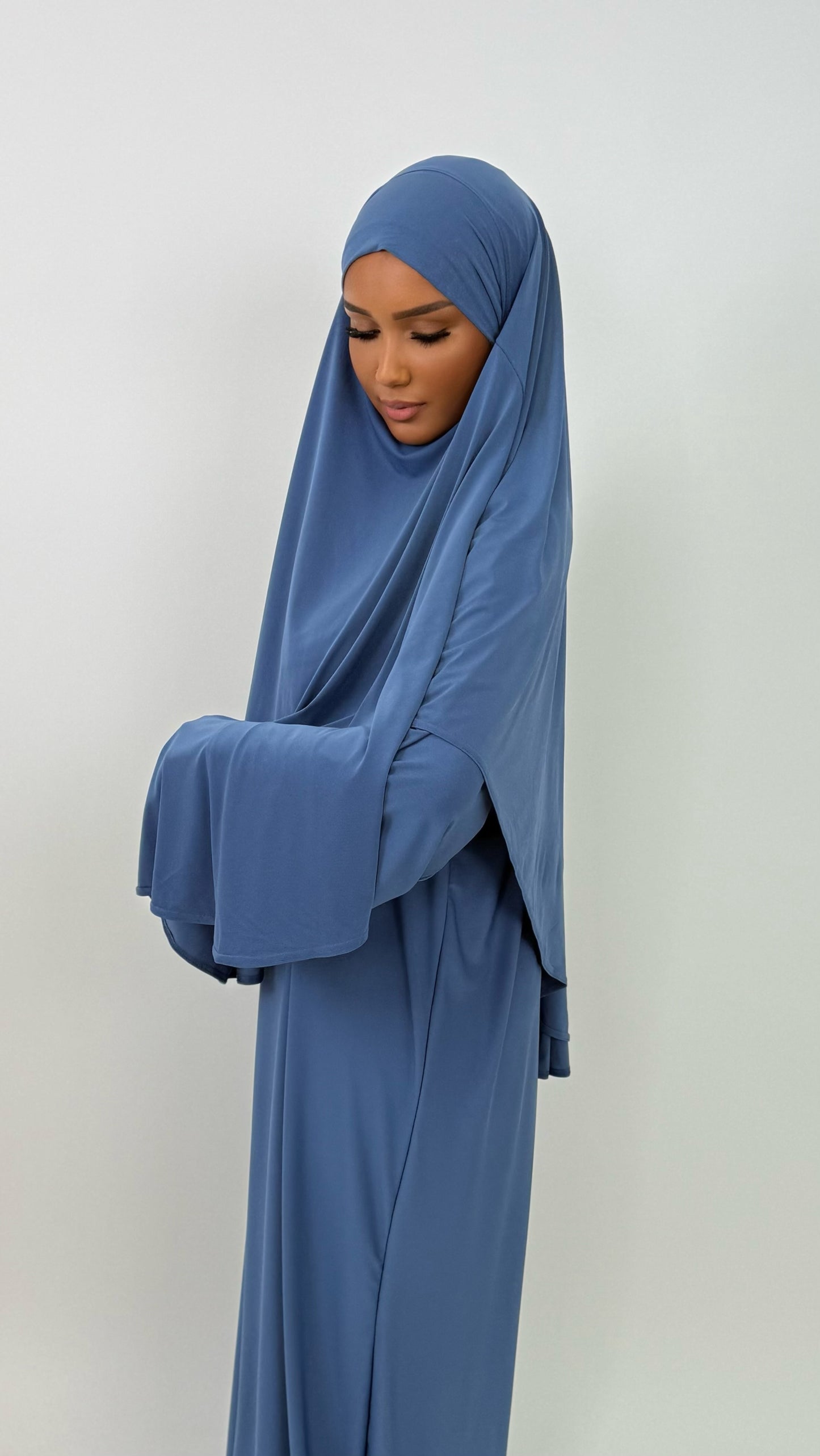 Khimar Jersey Premium [ bleu ]