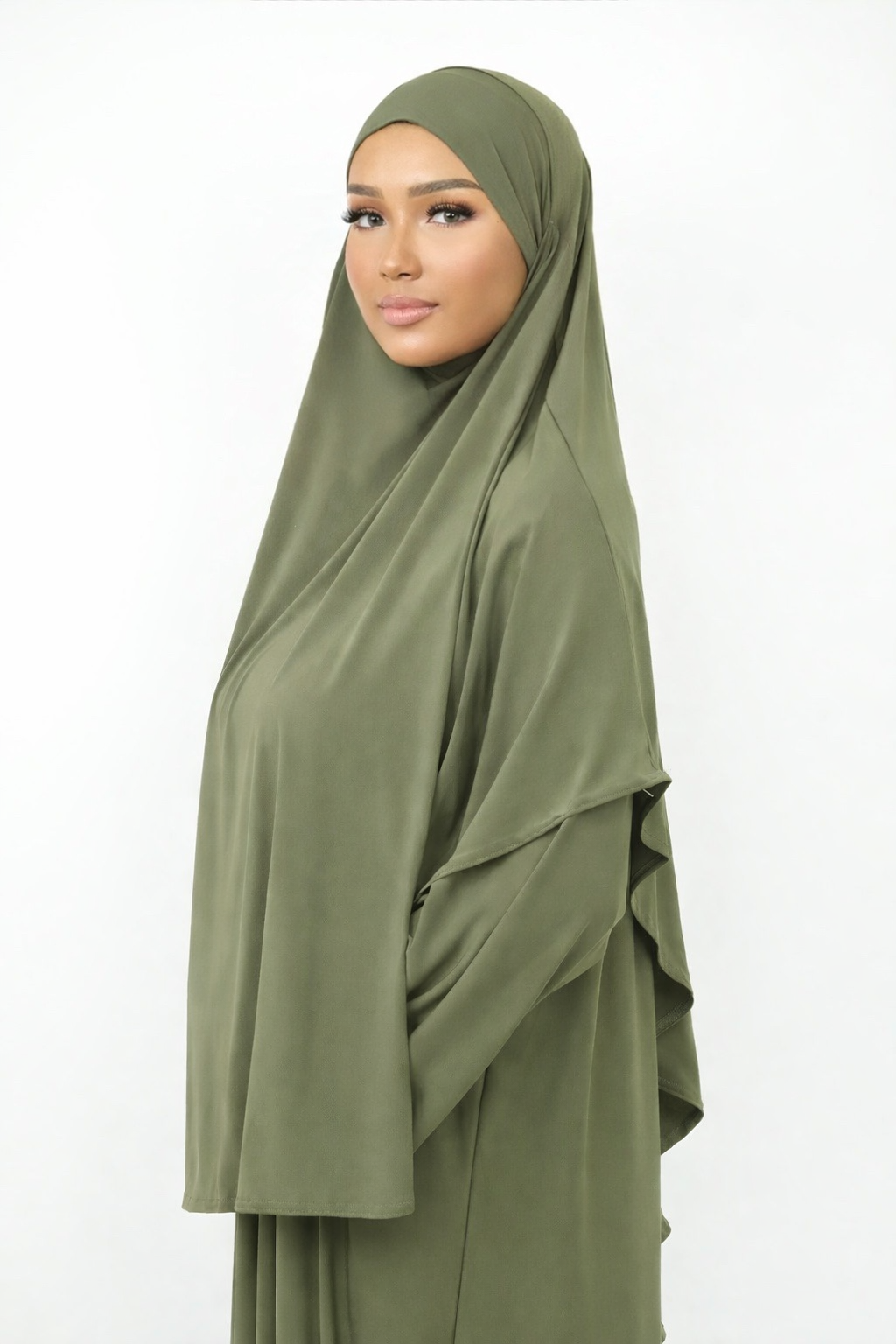 Khimar Jersey Premium [ kaki ]